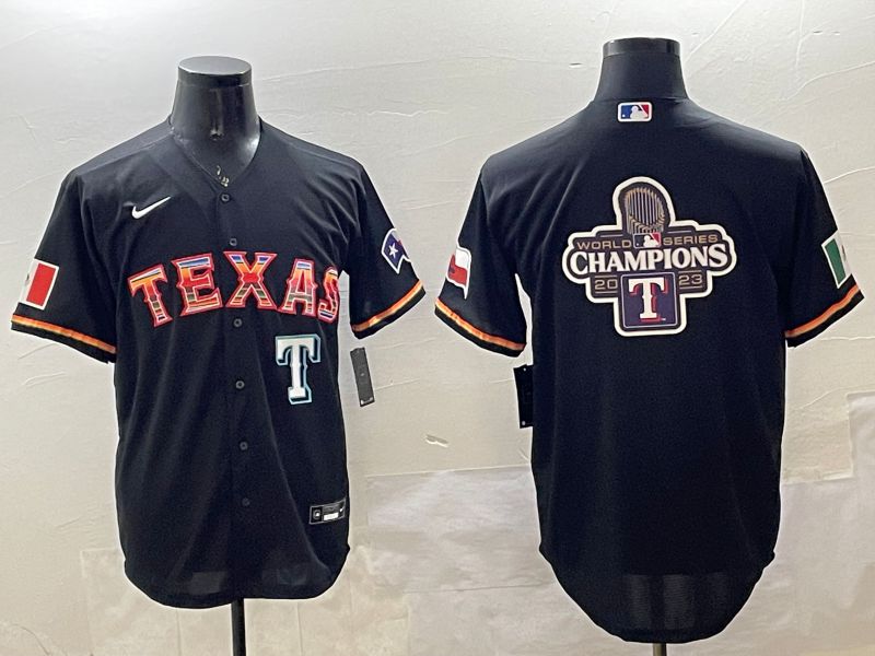 Men Texas Rangers Blank Black Mexico Game 2025 Nike MLB Jersey style 12->texas rangers->MLB Jersey